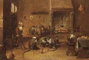 David Teniers Mokeys in a Tavern oil on canvas